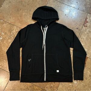 Vuori Black Halo Performance Soft Hooded Jacket w/Pockets Size Large